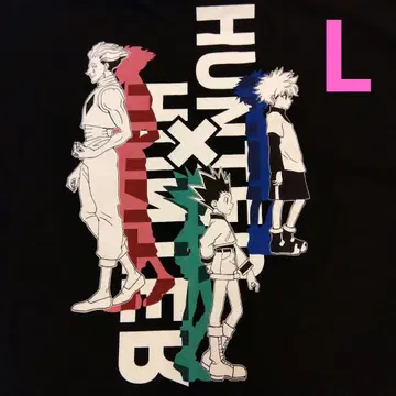 L 새상품 히소카 곤 키르아 HUNTER x HUNTER 아베일 티셔츠