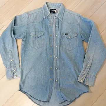 [ 새상품급 L ] Wrangler 데님 셔츠 15-33 레귤러 핏