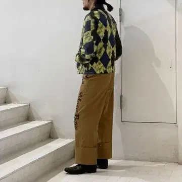 MASU ARGYLE LEATHER SPORTS JACKET