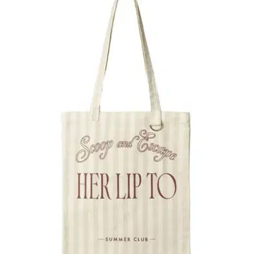 herlipto ScoopandEscapeTote beigestripe