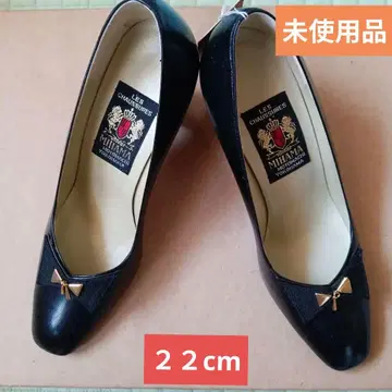 하자품 MIHAMA 미하마 리본 펌프스 22cm 미사용 택 포함