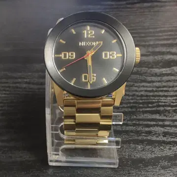 NIXON 아날로그 손목시계 골드/블랙