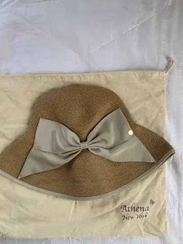 Athena 리본 밀짚모자