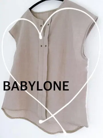 [ BABYLONE ] 슬리브리스 풀오버 블라우스 베이지 계열