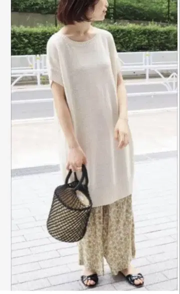 IENA 테이프 얀 튜닉 풀오버 FREE SIZE