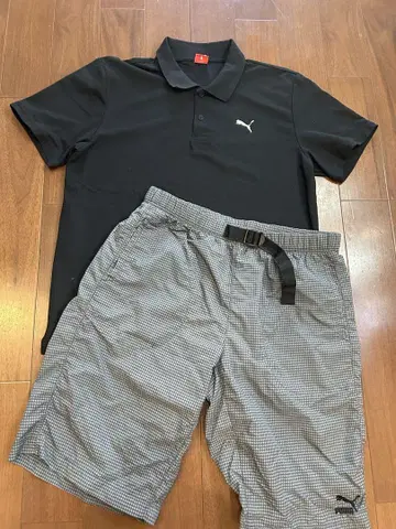 푸마 PUMA 피케 셔츠 & 숏팬츠 세트 O XL