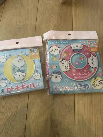 chiikawa 60cm 물놀이 튜브와 40cm 비치볼 세트