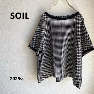 소일 60s LINEN CHECK BOAT NECK 풀오버