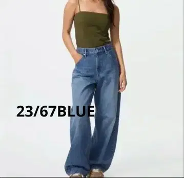 UNIQLO 배기 커브 청바지 67 BLUE WOMEN 23