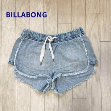 BILLABONG 데님 숏팬츠 사이즈 24 드로우 스트링 허리