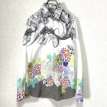 에트로 ETRO 긴팔 셔츠 보타니컬 도트 멀티 컬러 여성용 42