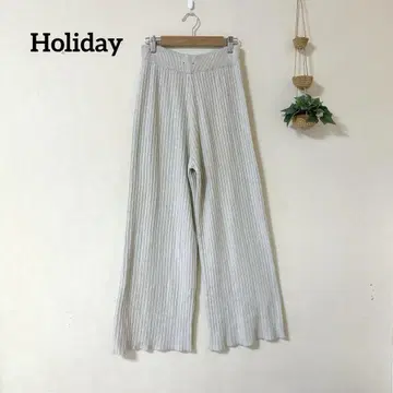 Holiday 골지 와이드 팬츠 이지 팬츠 스트레치