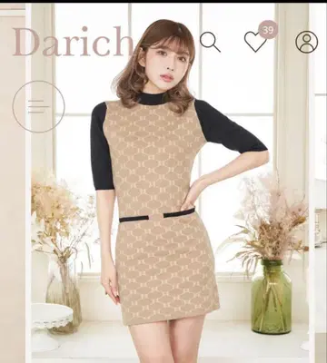Darich 모노그램 타이트 미니 원피스