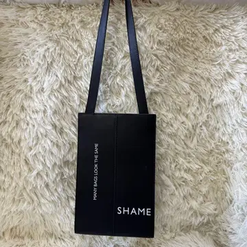 WALK OF SHAME 숄더 미니 토트백 올 가죽 블랙