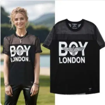 BOY LONDON 메쉬 T셔츠 블랙 반팔