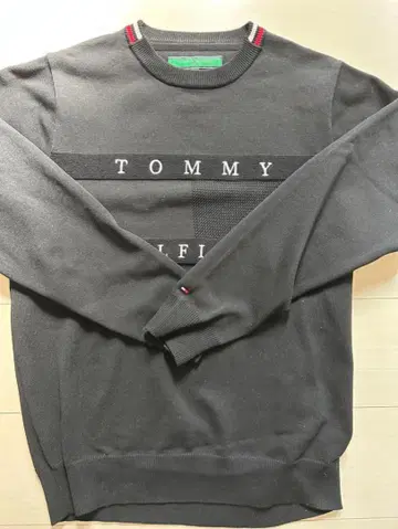 TOMMY HILFIGER 코튼 스웨터 L 블랙 골프용