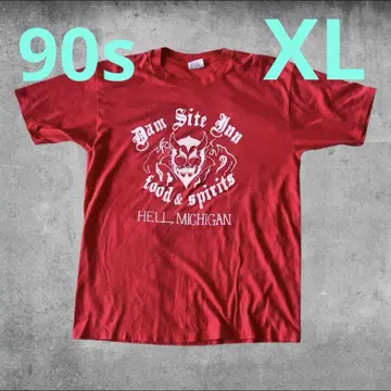 90s DEVIL Hanes Red XL