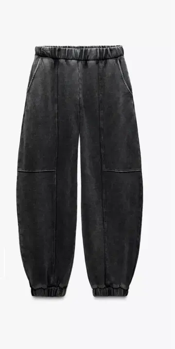 ZARA 페이드 이펙트 플러시 저지 팬츠