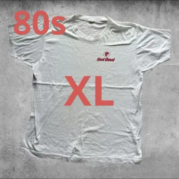 80s RED DEVIL Screen stars White XL