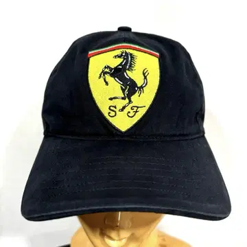 새상품급 블랙 Ferrari 페라리 공식 캡 빅 호스 자수 도약하는 말