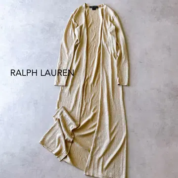 [ RALPH LAUREN ] 라메 롱 가디건 얇은 소재 실크 리오셀