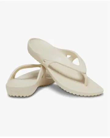 crocs 아드리나 플랫 샌들 베이지 윈터 화이트