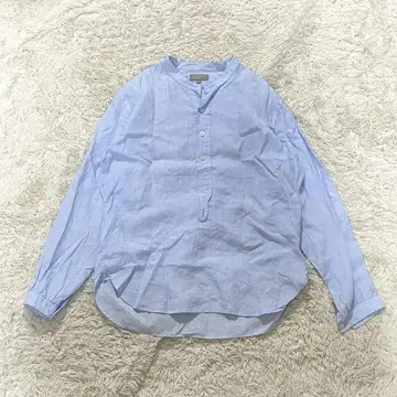 마가렛호웰 밴드 칼라 셔츠 풀오버 린넨 100% S