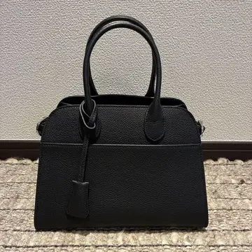 도쿄백화 천연 가죽 핸드백 Kasuga 카스가 마르고 풍 실버 금장 장식