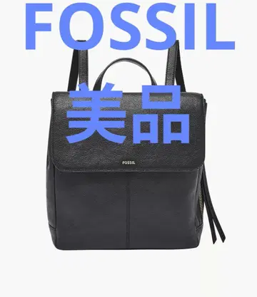 FOSSIL 천연 가죽 블랙 백팩 여성용 새상품급