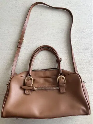ZARA 자라 스트랩 보스턴백 핸드백 브라운