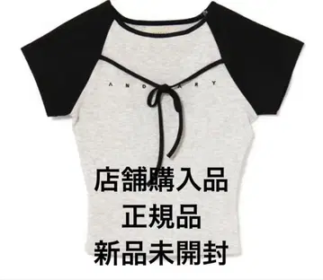 andmary 앤드마리 Alma ribbon tops gray