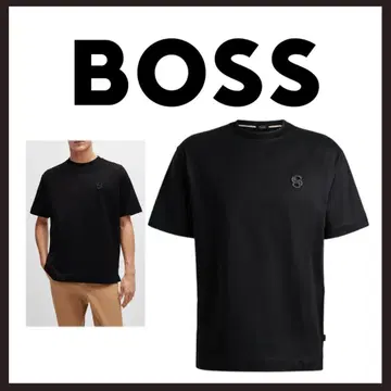 새상품 미사용 BOSS 더블 B 모노그램 티셔츠 원톤 로고 티셔츠