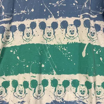 미키 올 패턴 빈티지 T XL