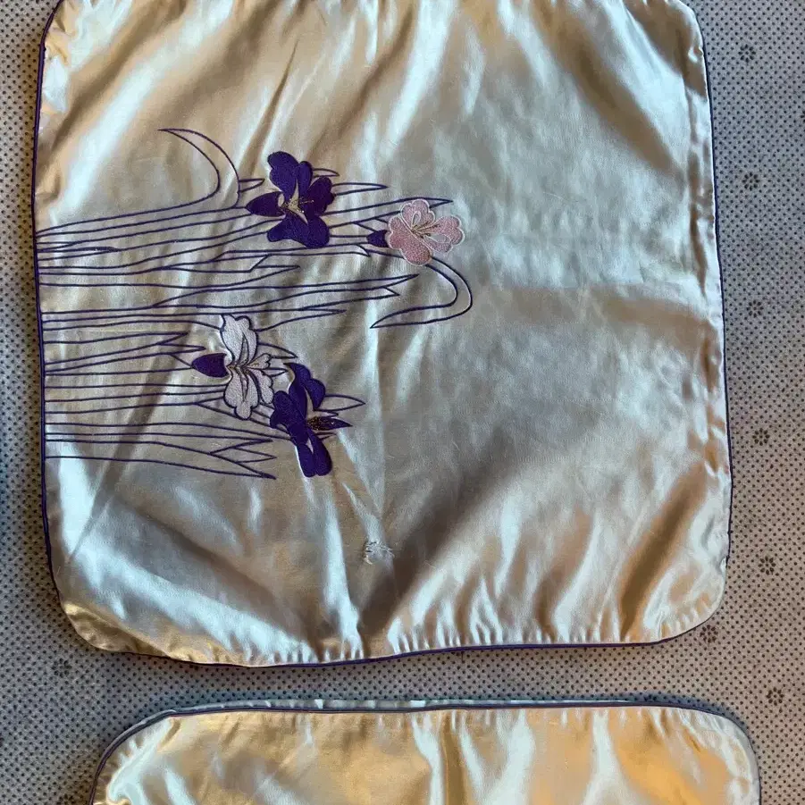 소품용 레트로 엔틱 빈테지 근현대 1980년대? 옛날 방석 카바 난초, image size:901x901