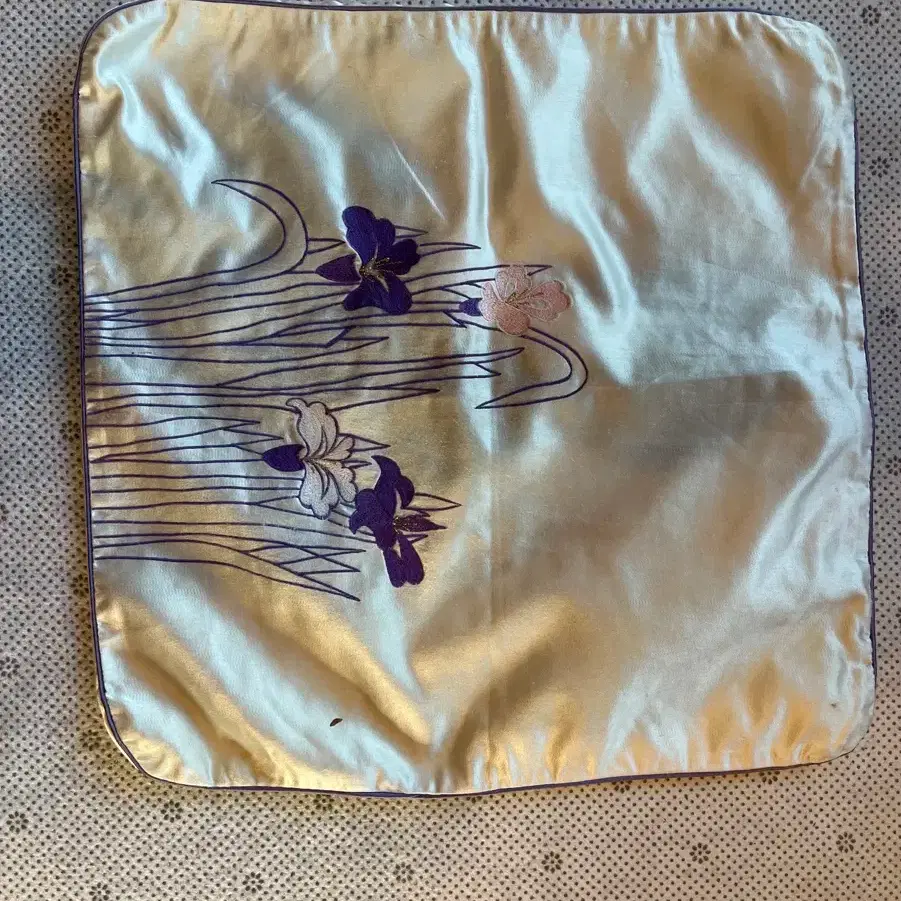 소품용 레트로 엔틱 빈테지 근현대 1980년대? 옛날 방석 카바 난초, image size:901x901