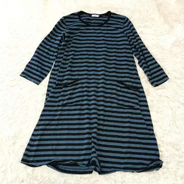 Marimekko 마리메꼬 보더 무늬 긴팔 티셔츠 원피스 XS