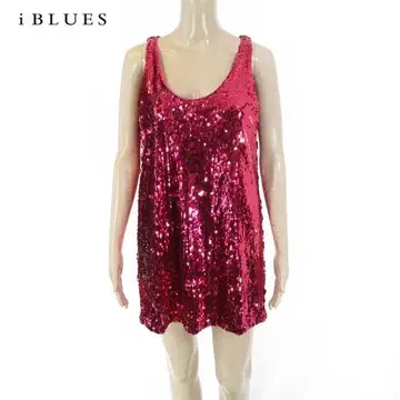 새상품 이블루스 i BLUES 스팽글 원피스 M EOP1636