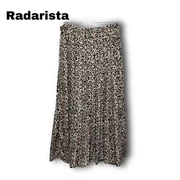 2673 [ Radarista ] 플리츠 스커트 레오파드 무늬 L