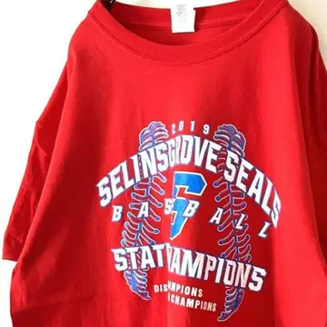 베이스볼 SELINGSGROVE 티셔츠 L 레드 빨간색 구제 의류