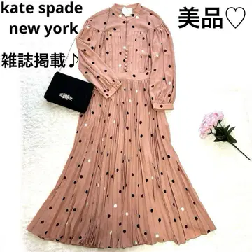 [새상품급] kate spade new york 도트 플리츠 롱 원피스