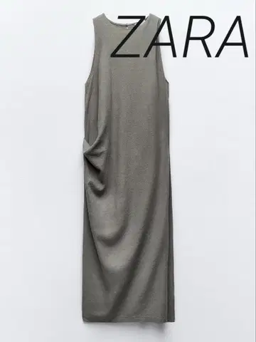 새상품 ZARA 자라 대비 린넨 블렌드 원피스 이소재