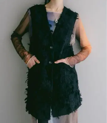 Cut Jacquard Vest marte sahara 베스트 베스트