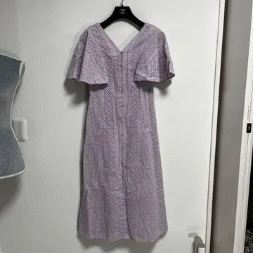 셀포드 롱 원피스 메쉬 페티코트 포함 A라인 퍼플 계열