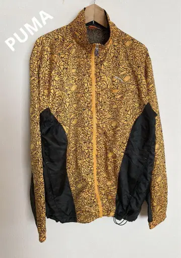 PUMA 나일론 자켓 올 패턴 옐로우 컬러