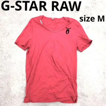 243 G-STAR RAW 레드 V넥 티셔츠 M