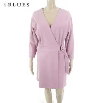 새상품 이블루스 i BLUES 긴팔 랩 원피스 42 EOP1642 L