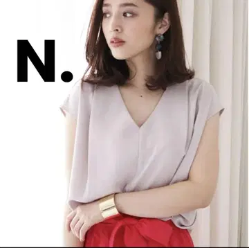 새상품급 N. 에누도트 턱 드레이프 블라우스 핑크 M