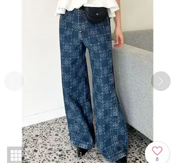 와이드 데님 팬츠 0 사이즈