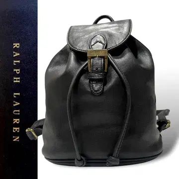 새상품급 RALPH LAUREN 백팩 가죽 복조리 블랙