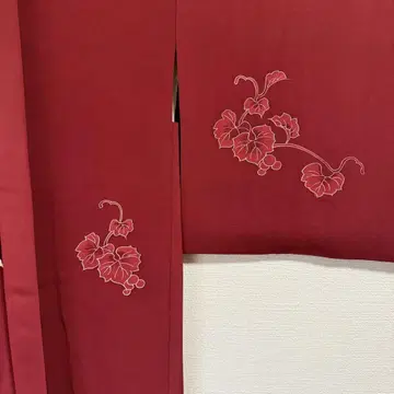 하오리 자수 새 패턴 포도 당초